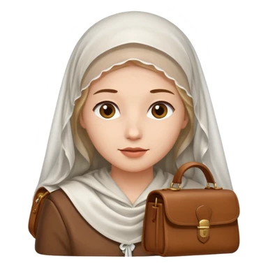 Woman + veil + satchel. sticker