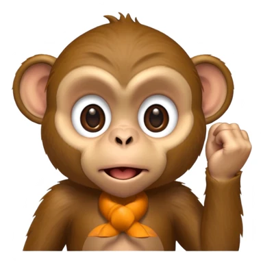 monkey knocking sticker