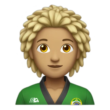 Lighskin with blond dreadlocks doing brazilian jiu-jítsus sticker