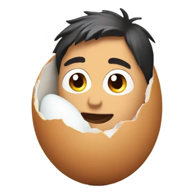 Guy hatching from an egg  sticker