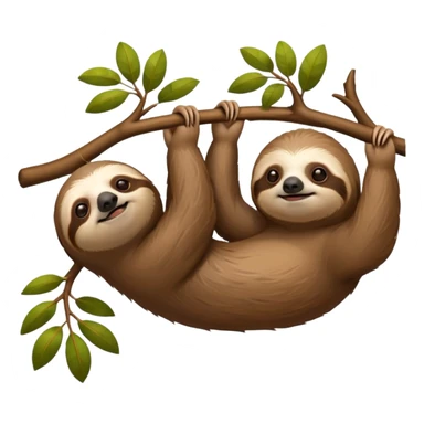 A relaxed sloth sticker