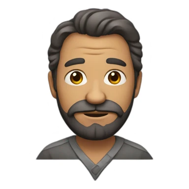 A bearded uncle with wrinkles between his eyebrows sticker