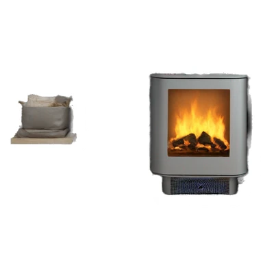 flame stove modern grey sticker