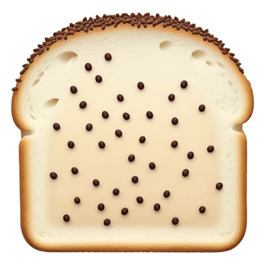 Slice of white bread with chocolate sprinkles sticker