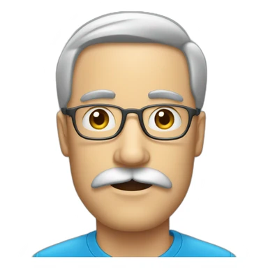 contorno rosto homem óculos com bigode sticker