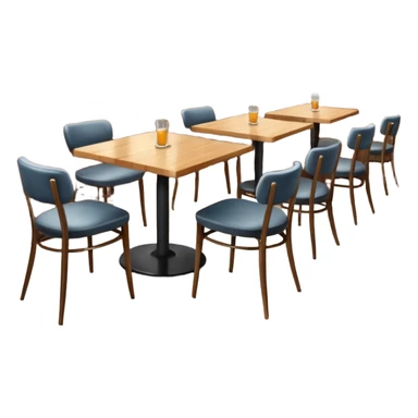 restaurant d'entreprise with table and chairs, professional ambiance sticker