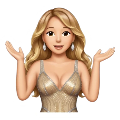 mariah carey is singing with mirco and twinkle dresss sticker