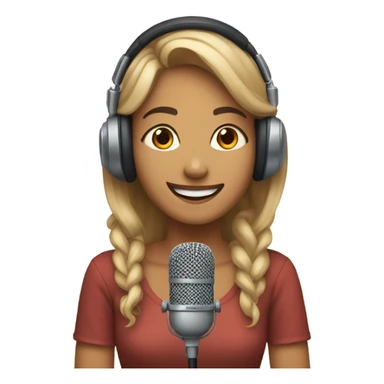 Podcast girl sticker