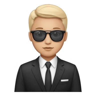Office worker in a suit and wearing sunglasses sticker