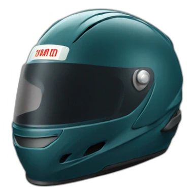 racing helmet with dark color sticker