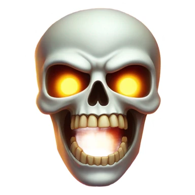 Flaming skull sticker