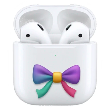 AirPods Max with bows sticker