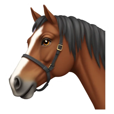 bay horse with blaze sticker