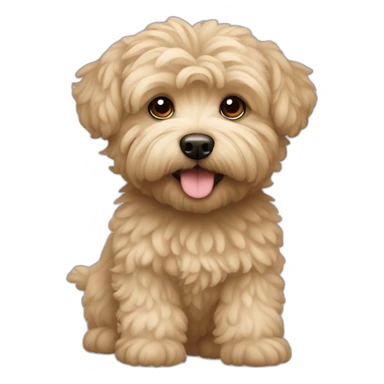 beige morkipoo sticker