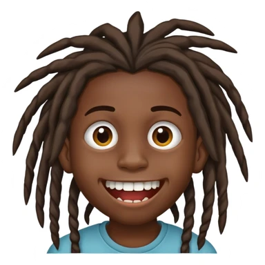 Kid with dreads and a gap sticker