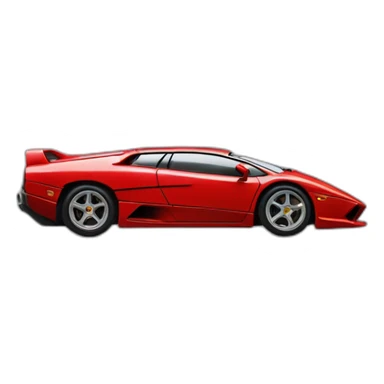 Lamborggini diablo rojo sticker