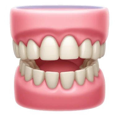 dentures in glass sticker
