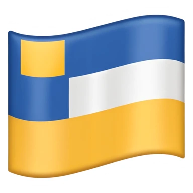 Un drapeu avec 3 couleurs a l'horizontal , le bleu en haut le blanc au centre et le jaune en bas  sticker