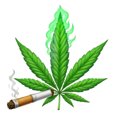 a marijuana jobnt burning sticker