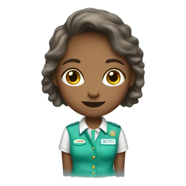 girl scout wearing light blu shirt  sticker