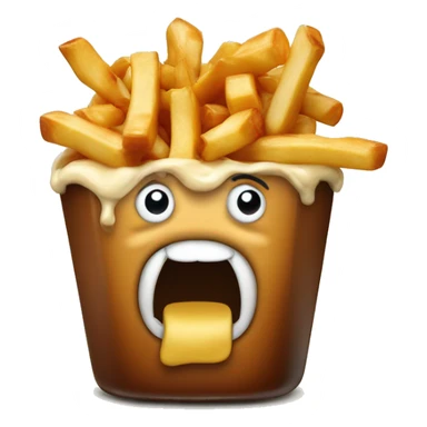 Poutine qui mange de la poutine sticker