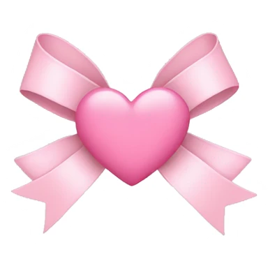 Bow with light pink heart  sticker