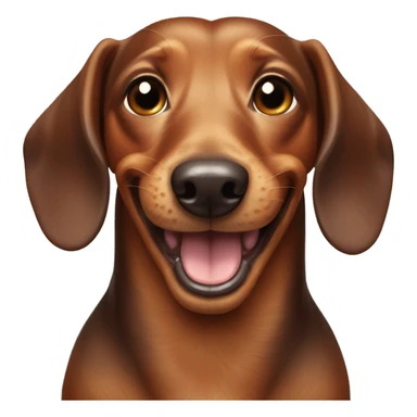 Grinning dachshund with visible teeth sticker