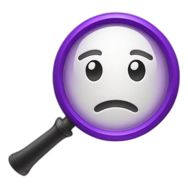 purple magnifying glass sticker