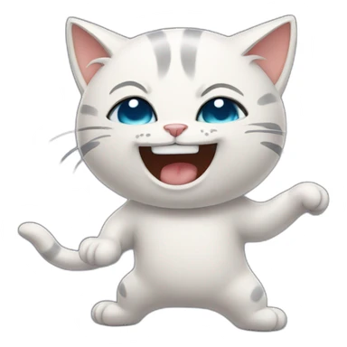 Cat crying while dancing sticker
