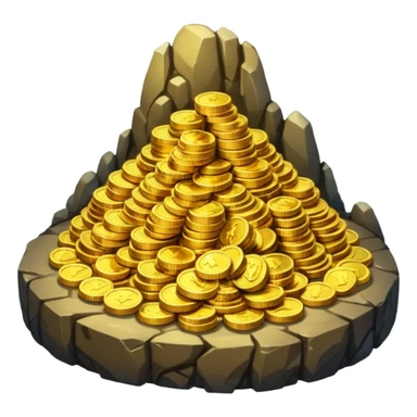 Dragon Hoard pile of gold without the dragon like in the movies so many gold were dragon sleep but dragon just went out  cold coins full in a cave  sticker
