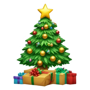 christmas tree with presents at the bottom  sticker