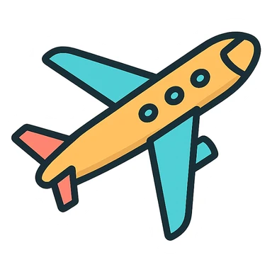 an airplane flying sticker