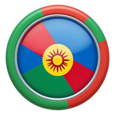 Un emoji de la bandera gitana sticker