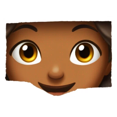 A beautiful brown skin woman with peeks cheerfully from an opening in a large cardboard box, her expression sad and the cartoon appear  sticker