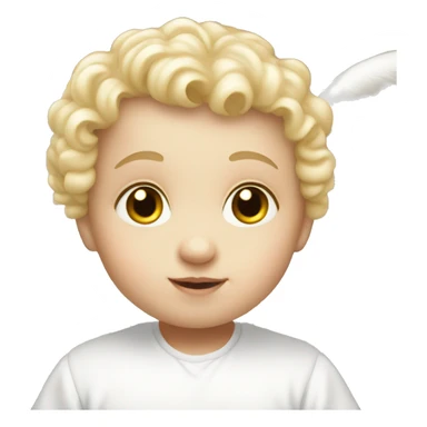 white baby angel sticker