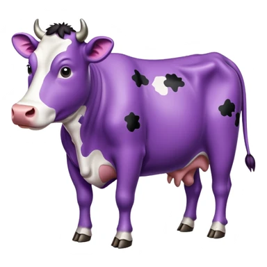 Purple cow sticker