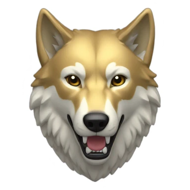 generate trophy with a wolf head sticker