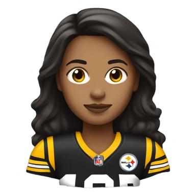 Brunette steelers fan sticker