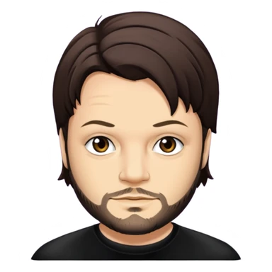 Bam Margera with dark brown hair sticker