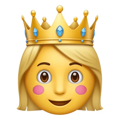 Erstelle mir ein emoji mit einer Krone sticker