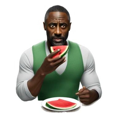 idris elba eating watermelon sticker