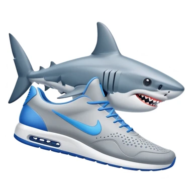 Shark with Nikes sticker