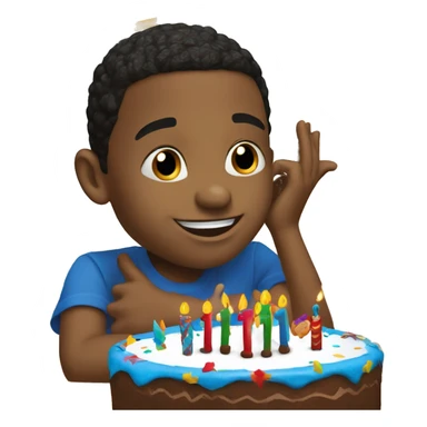 Happy Birthday Christian Derrick with sonic Christian is African American little 4 year old boy  sticker