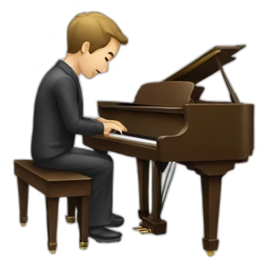 Chat qui joue du piano sticker