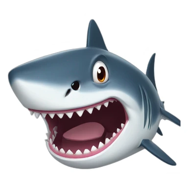 scary shark sticker