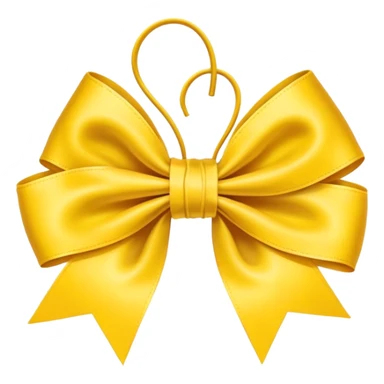 Yellow cute and coquette bow sticker