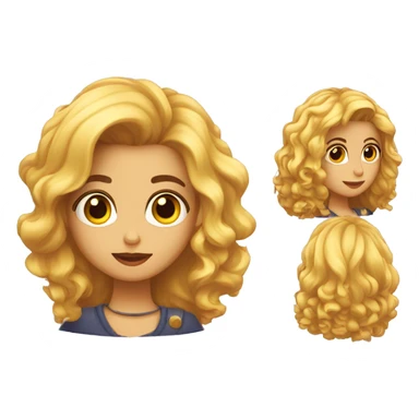 Chica morena con pelo rizado discutiendo con chica rubia con pelo rizado sticker