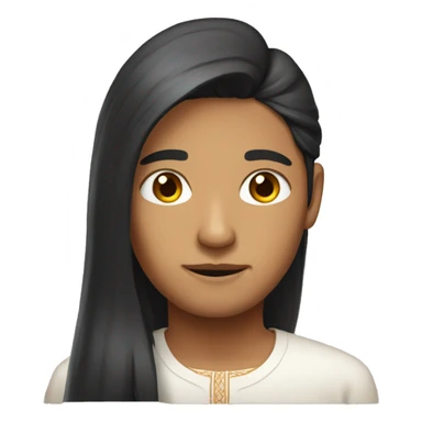 Indian with korean long hair  sticker