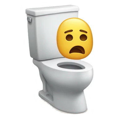 Head coming out of toilet sticker
