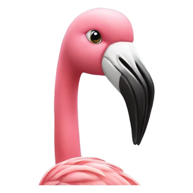 Flamingo with an oreo sticker